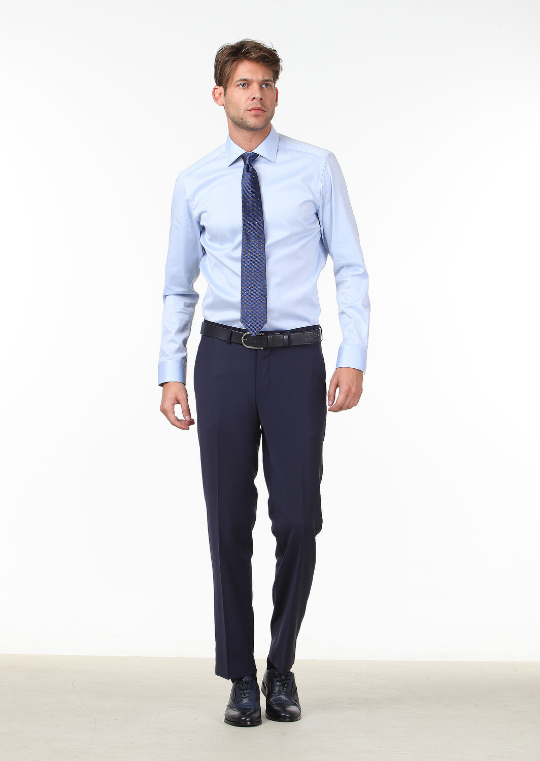 Saks Düz Dokuma Slim Fit Klasik Yün Karışımlı Pantolon - 1