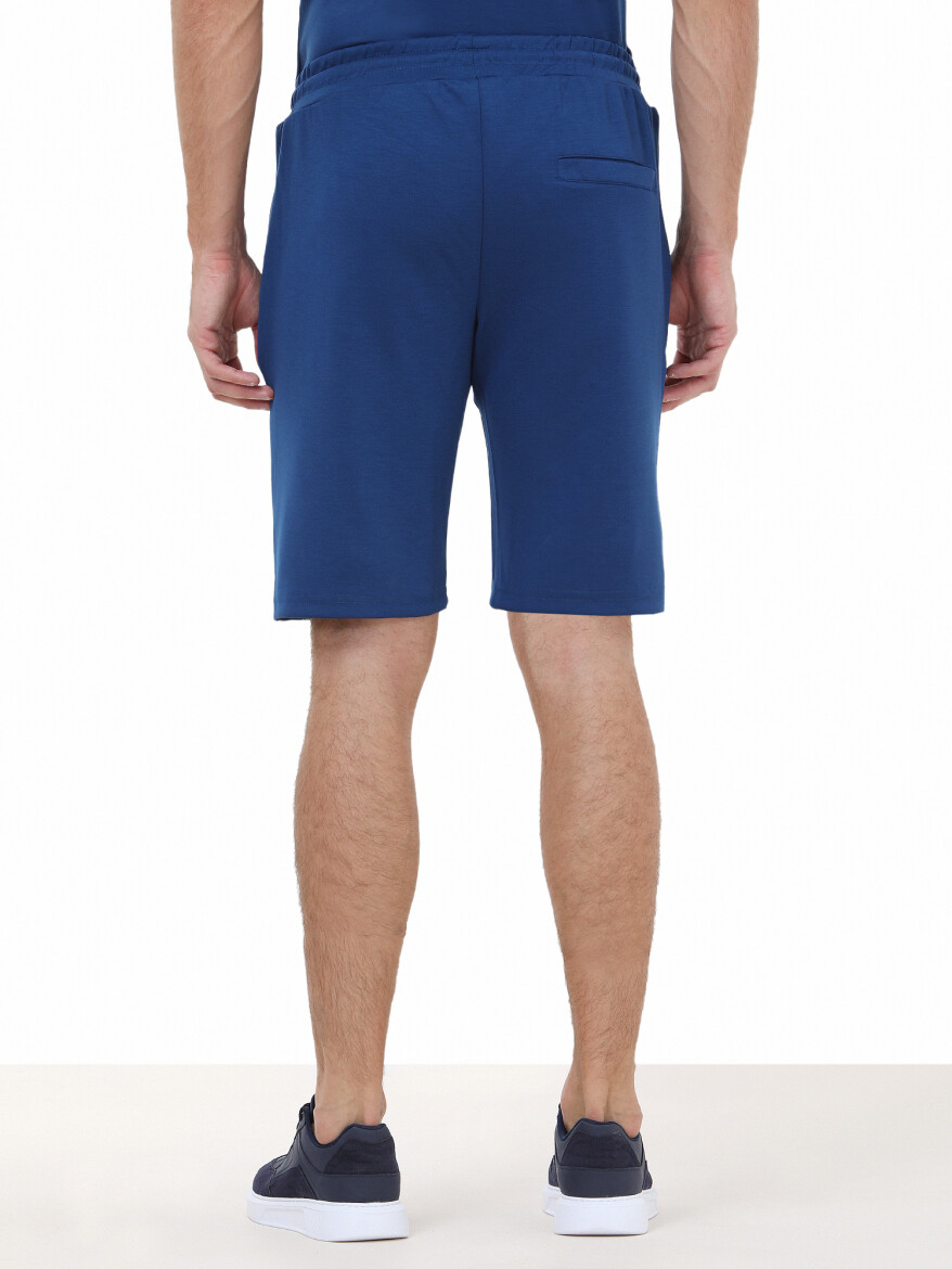 Saks Düz Örme Jogging Fit Spor Bermuda - 3