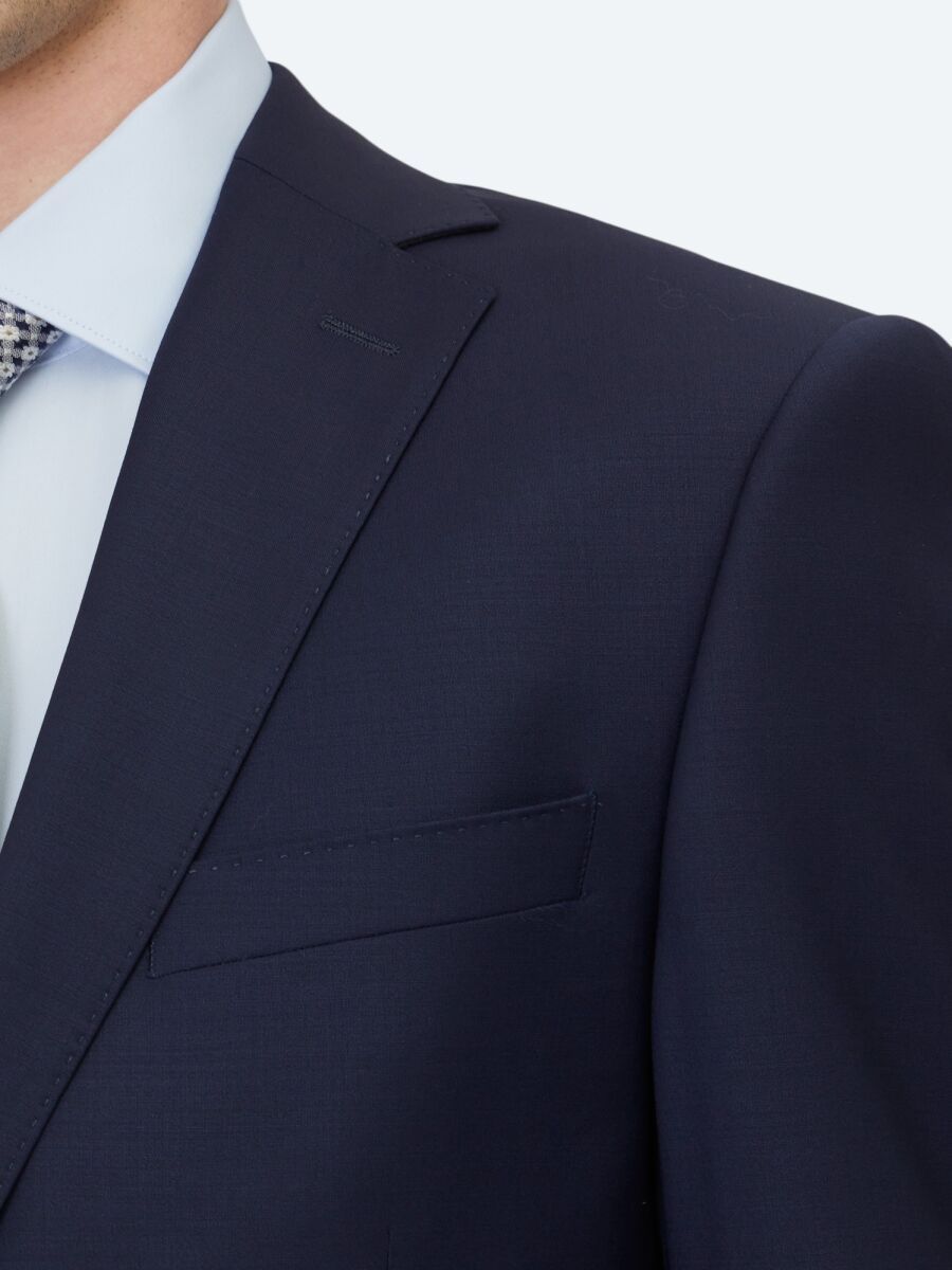 Saks Düz Regular Fit Yün Karışımlı Takım Elbise - 4