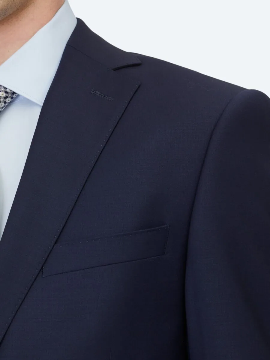 Saks Düz Regular Fit Yün Karışımlı Takım Elbise - 4