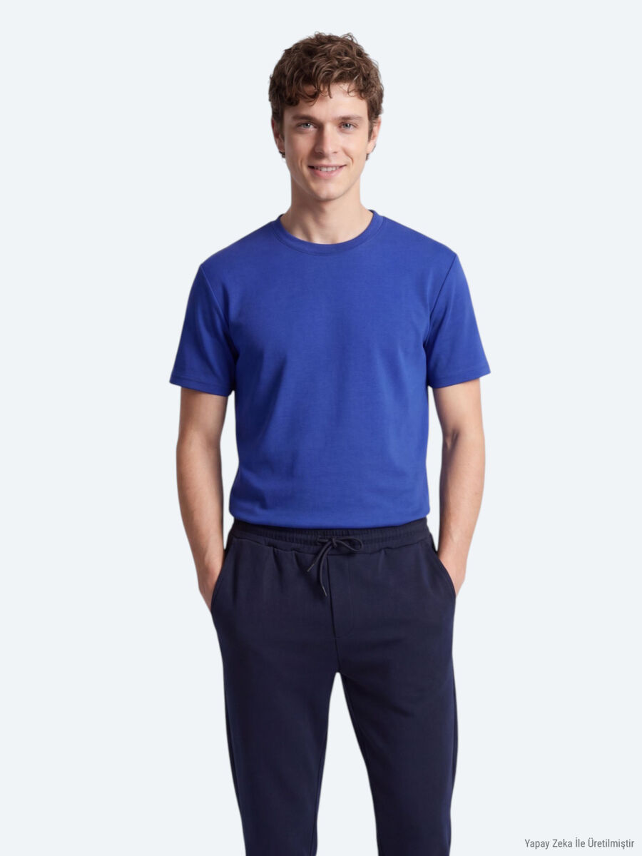 Saks Düz T-Shirt - 1