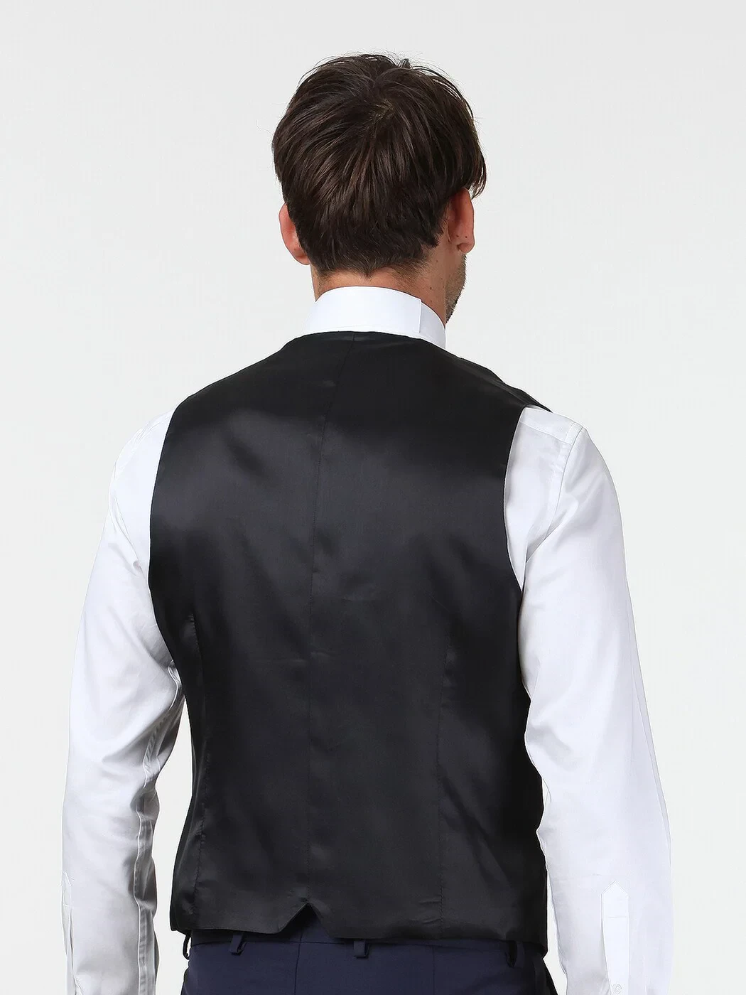 Saks Fitted Fit Şal Yaka Klasik Yelek 
