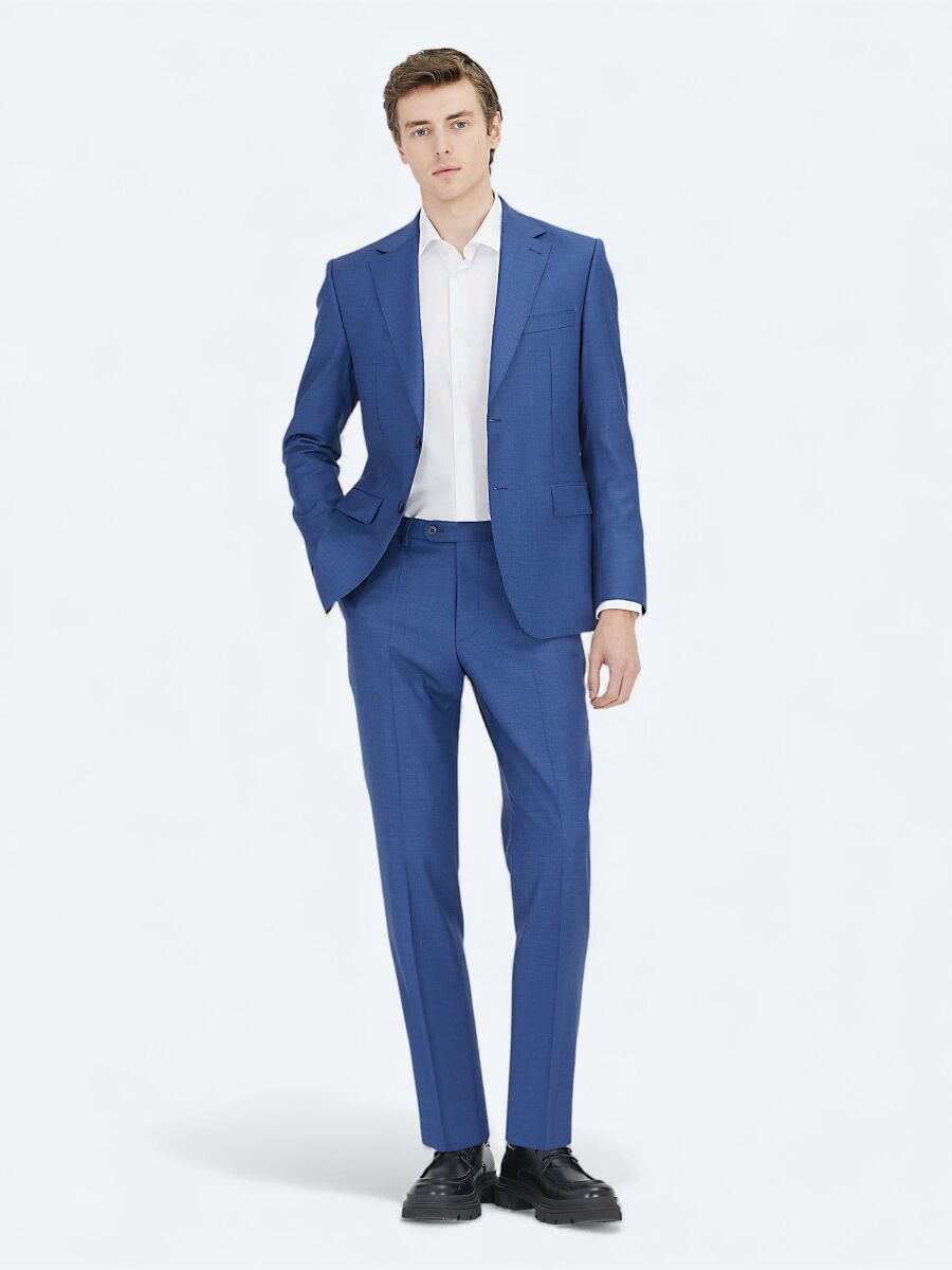 Saks Mikro Modern Fit %100 Yün Takım Elbise - 1