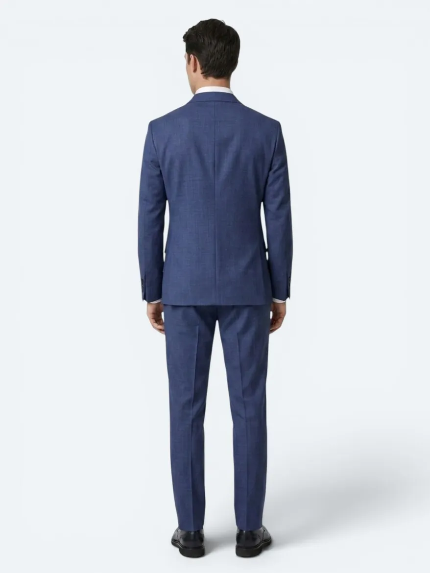 Saks Mikro Slim Fit %100 Yün Takım Elbise - 5
