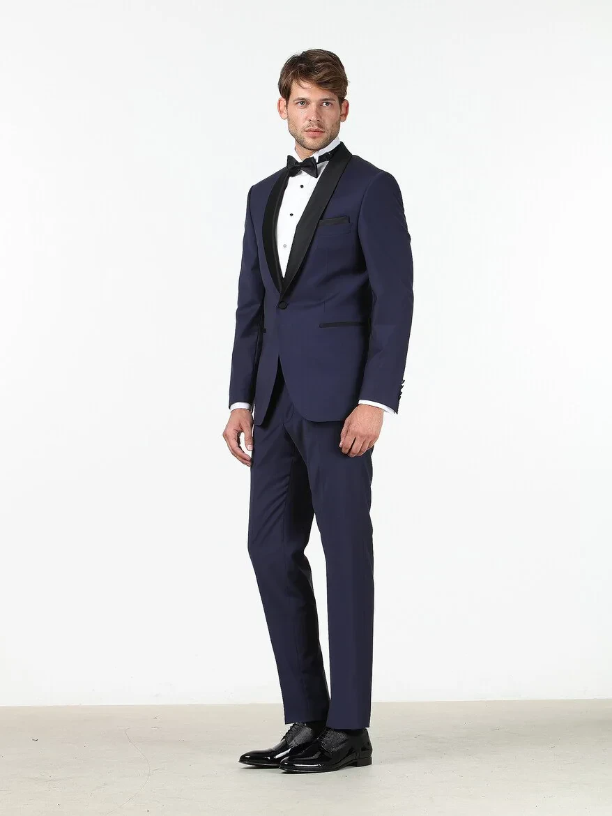 Saks Modern Fit Shawl Collar Weaving Tuxedo - 2