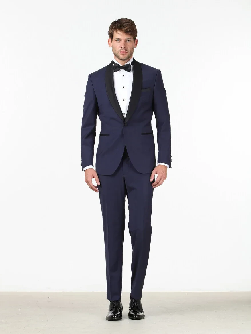 Saks Modern Fit Shawl Collar Weaving Tuxedo - 3