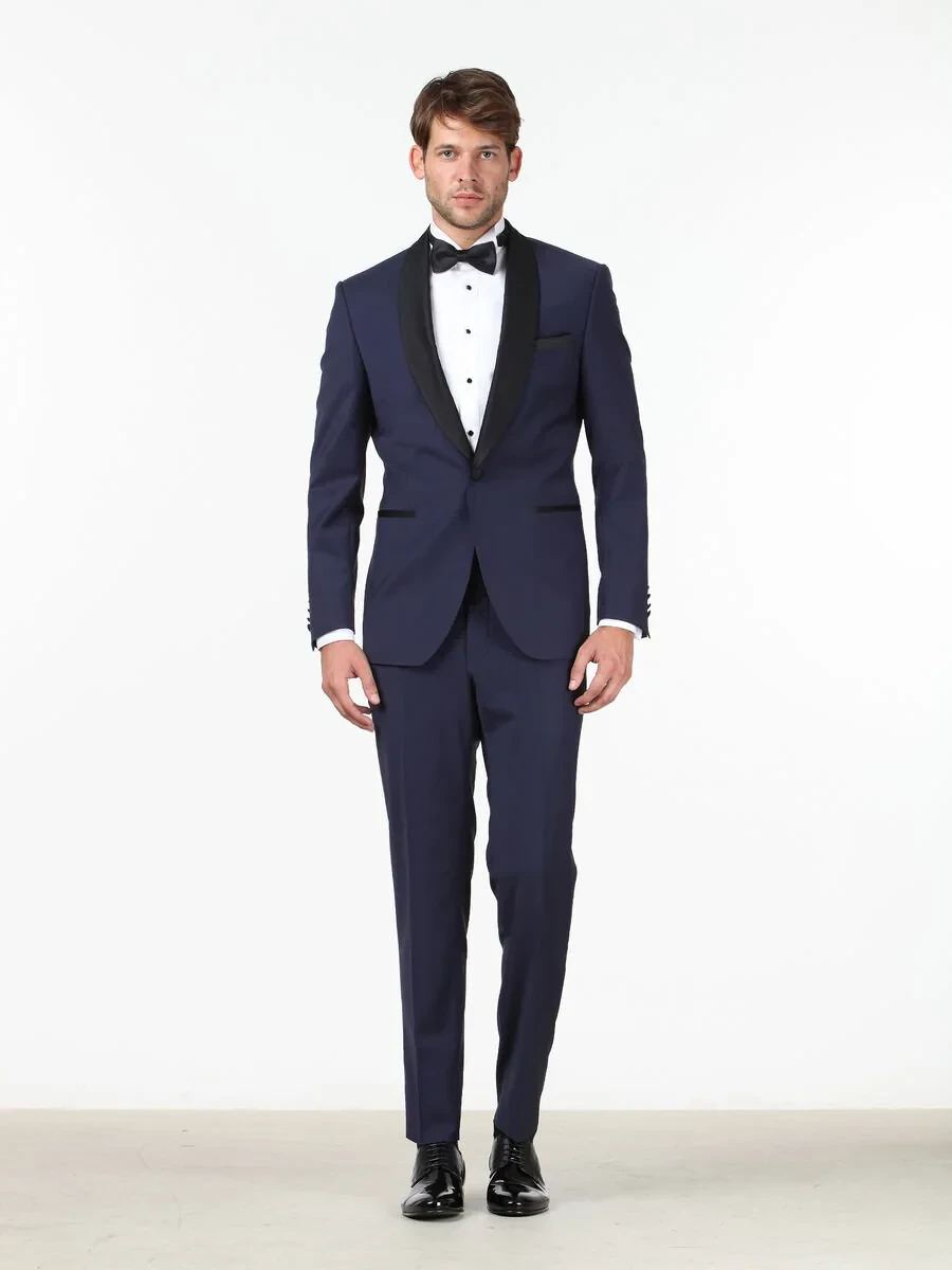 Saks Modern Fit Shawl Collar Weaving Tuxedo - 3