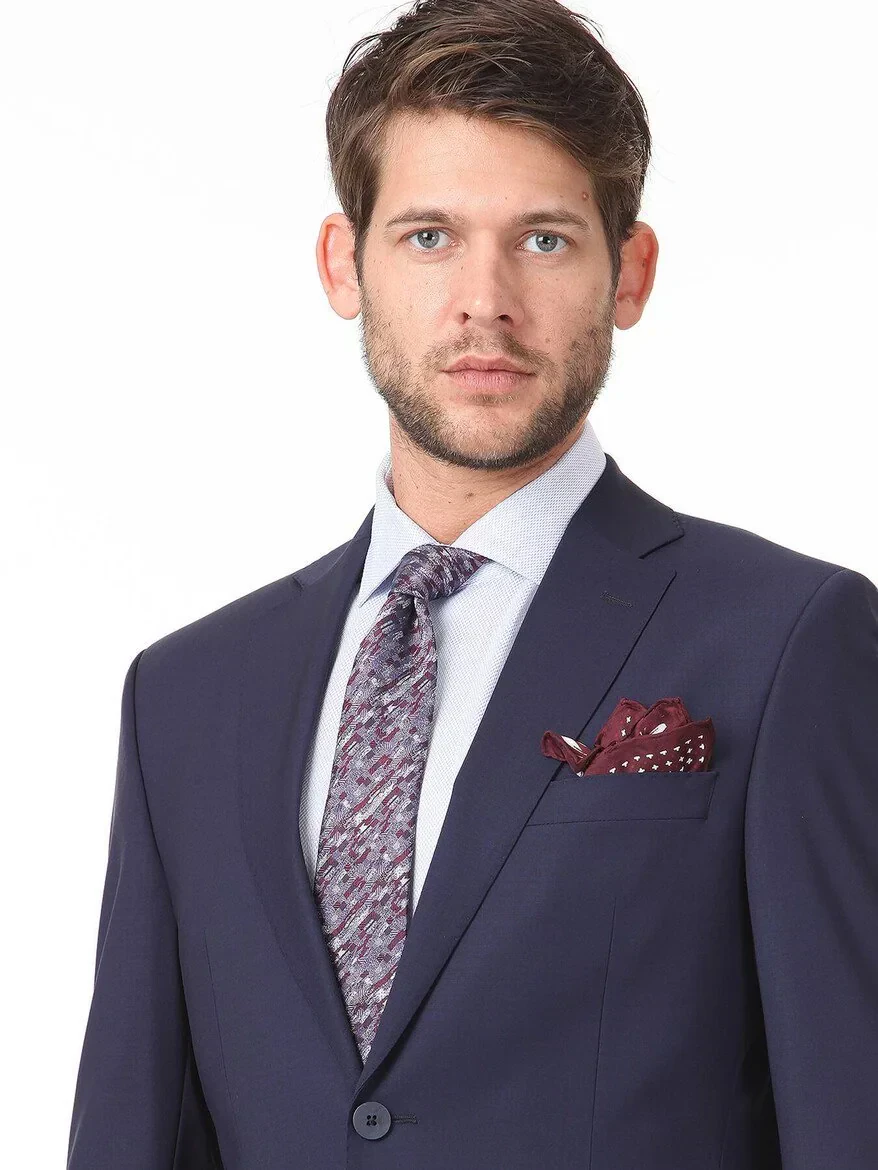 Saks Modern Fit Wool Blended Suit - 2