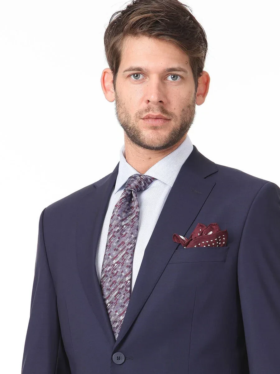 Saks Modern Fit Wool Blended Suit - 2