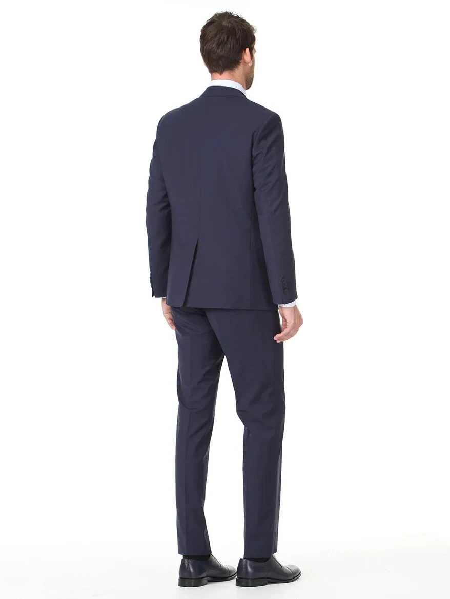 Saks Modern Fit Wool Blended Suit - 4