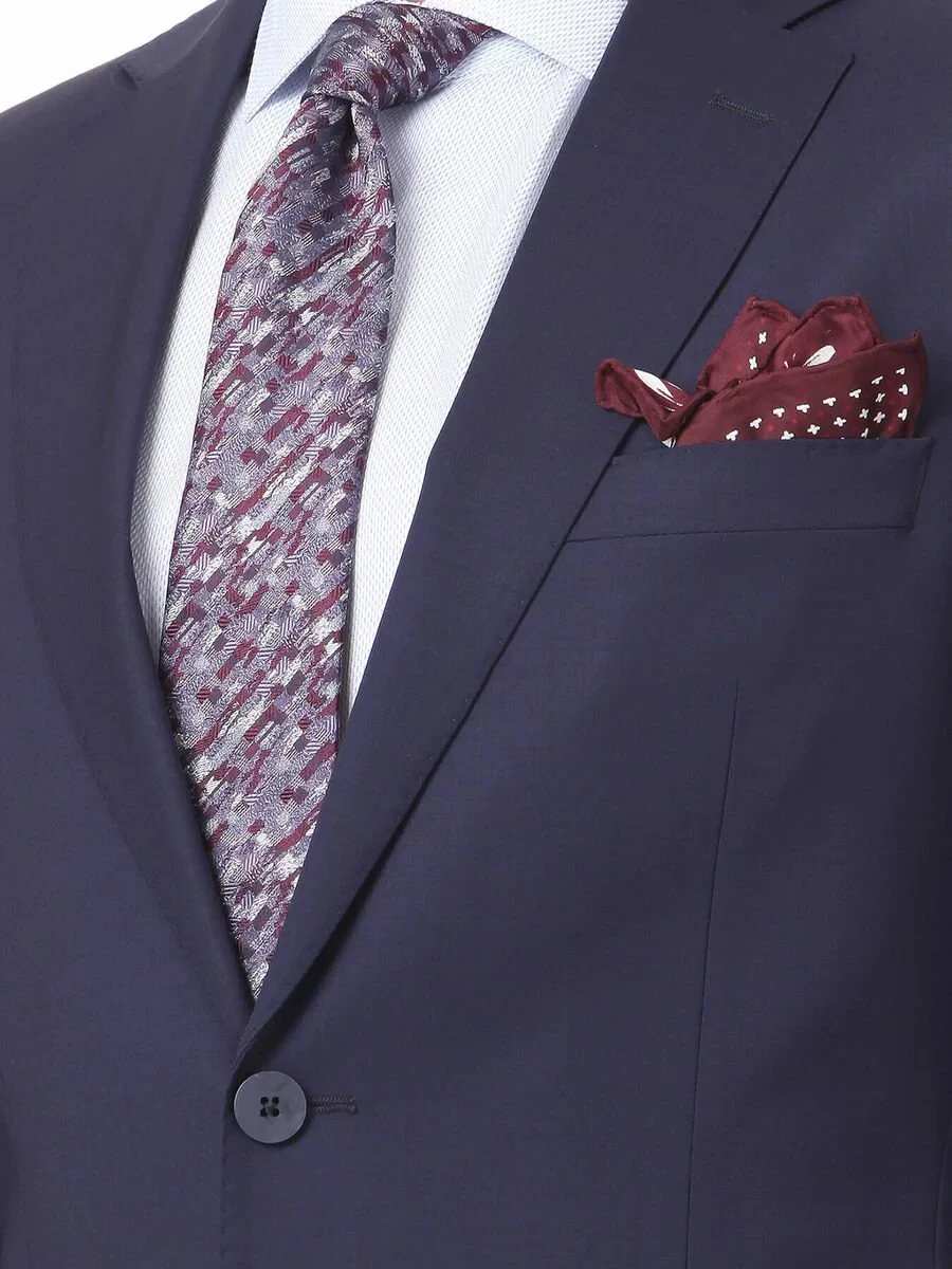 Saks Modern Fit Wool Blended Suit - 5
