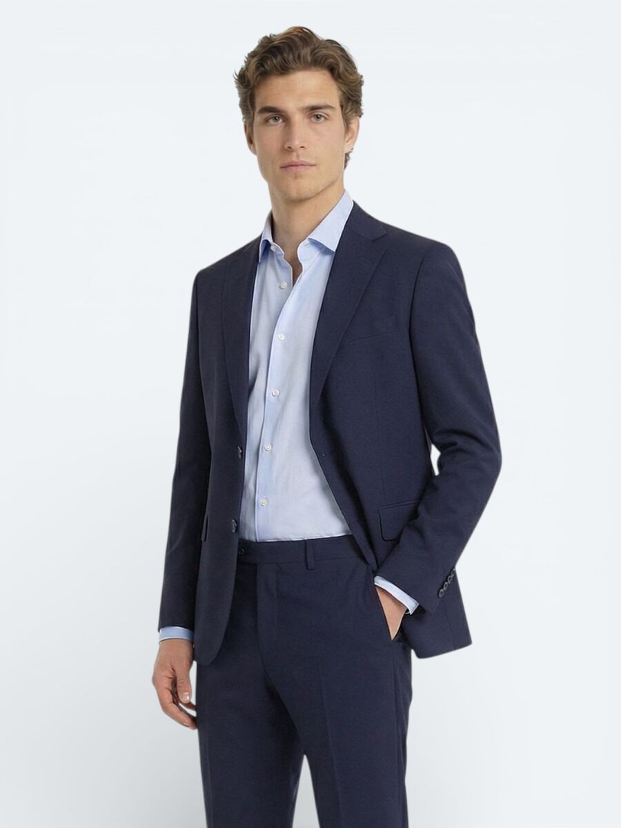 Saks Modern Fit Wool Blended Suit - 1