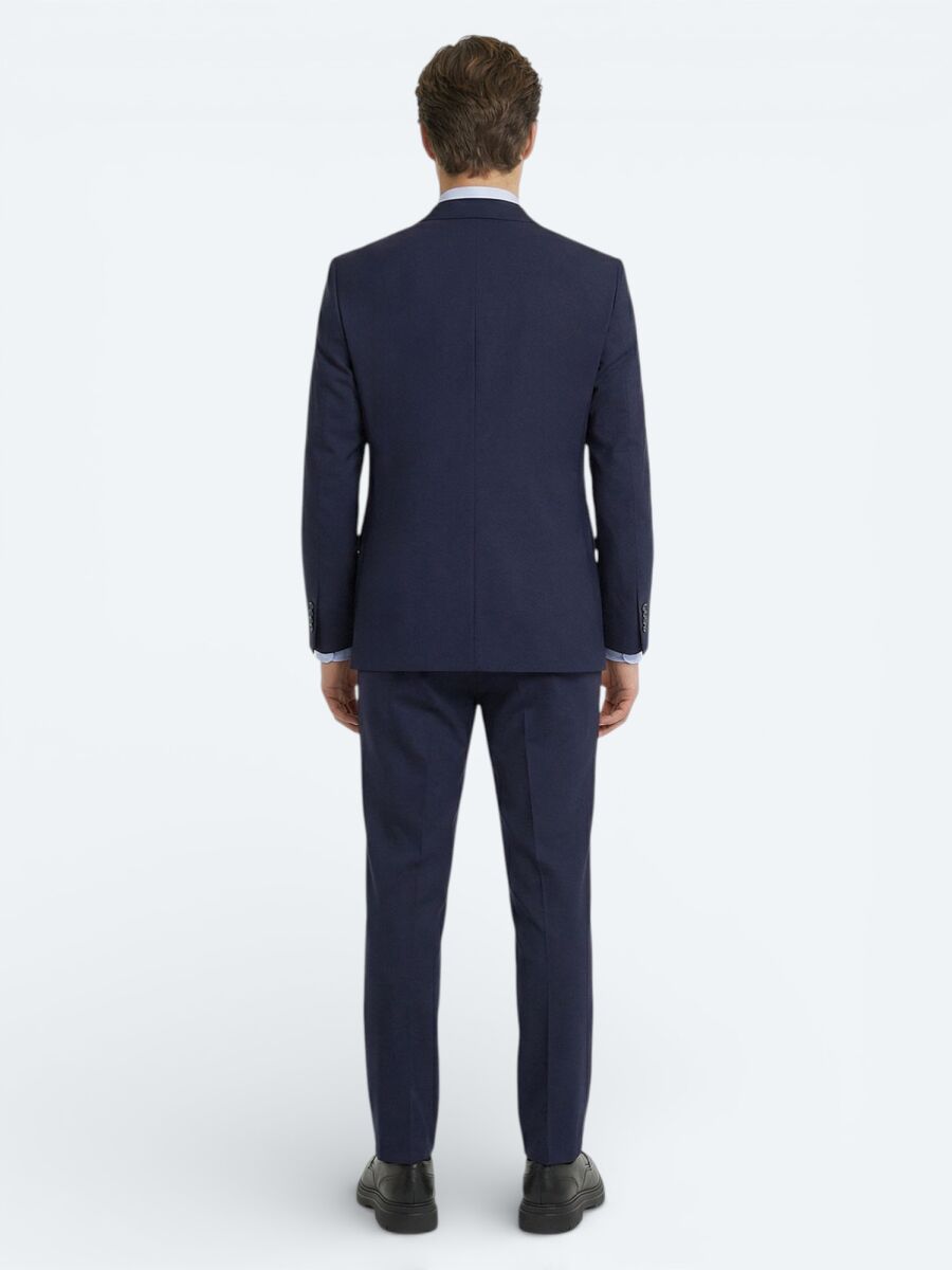 Saks Modern Fit Wool Blended Suit - 4