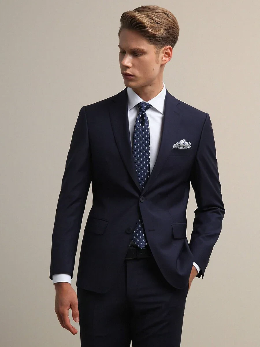 Saks Modern Fit Wool Blended Suit - 1