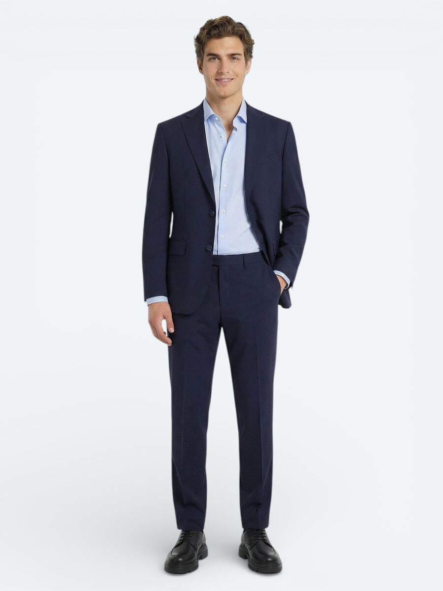 Saks Modern Fit Yün Karışımlı Takım Elbise - 1