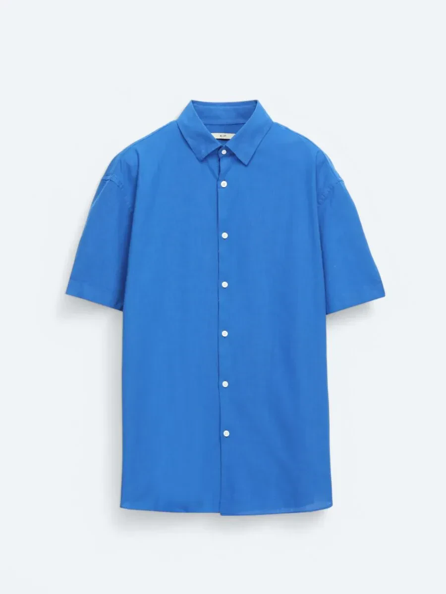Saks Oversize Fit Weaving Casual 100% Cotton Shirt - 6