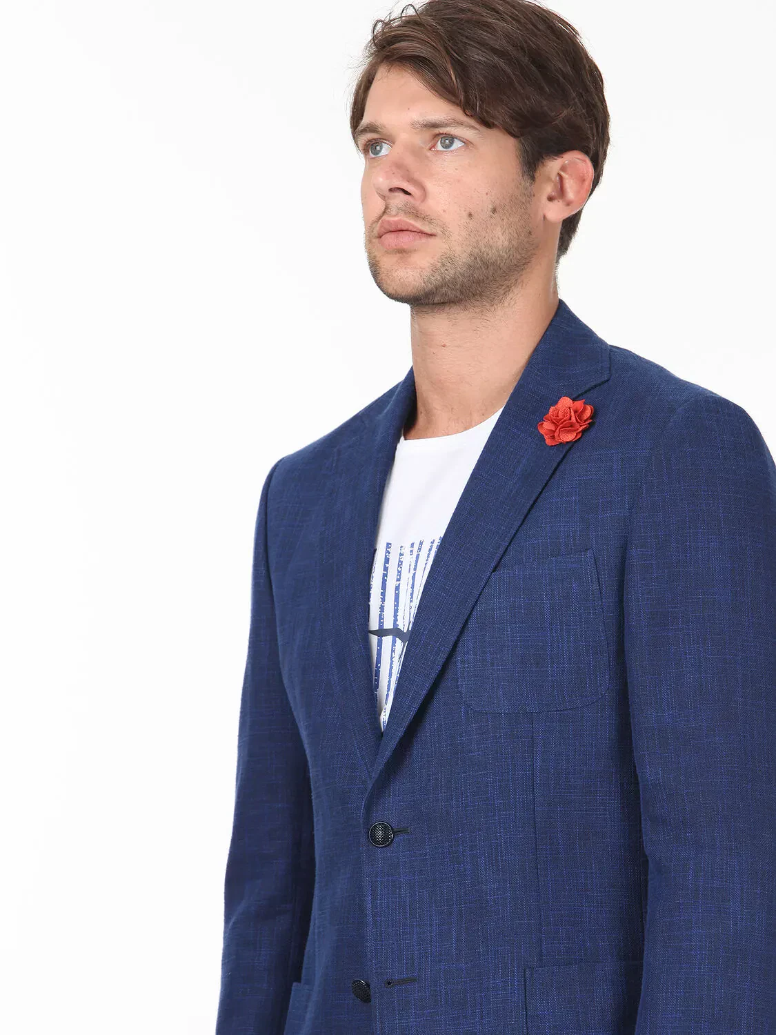 Saks Patterned Modern Fit Wool Blended Jacket - 2