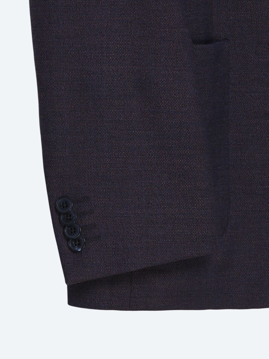 Saks Patterned Modern Fit Wool Blended Jacket - 6