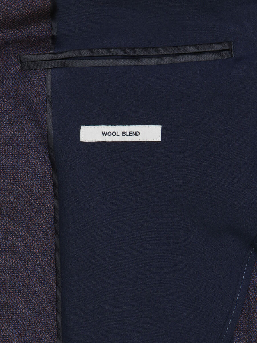 Saks Patterned Modern Fit Wool Blended Jacket - 7