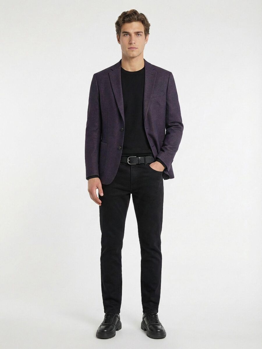 Saks Patterned Modern Fit Wool Blended Jacket - 4