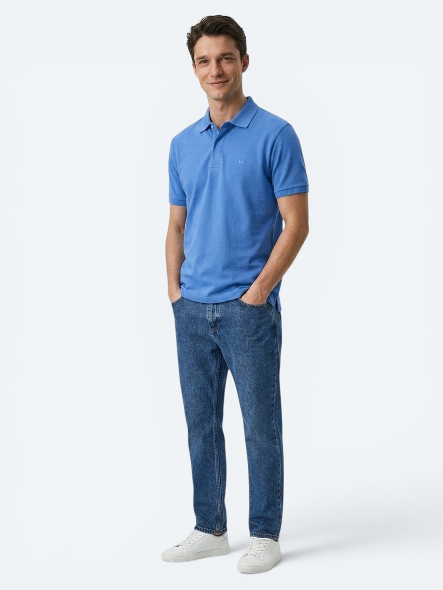 Saks Plain 100% Cotton T-Shirt - KİP