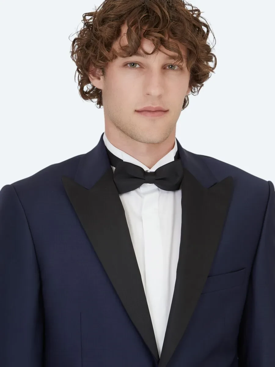Saks Plain Slim Fit Removable Double Breasted Brass Tuxedo - 3