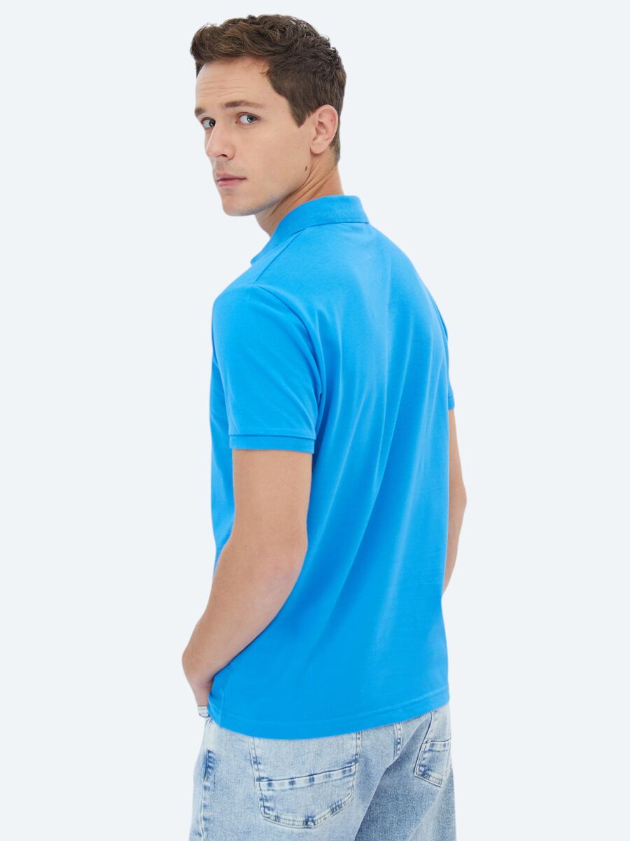 Saks Polo Neck 100% Cotton T-Shirt - 5