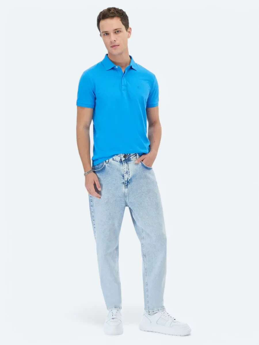 Saks Polo Yaka %100 Pamuk T-Shirt - 2