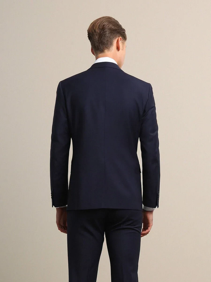 Saks Regular Fit Wool Blended Suit - 5