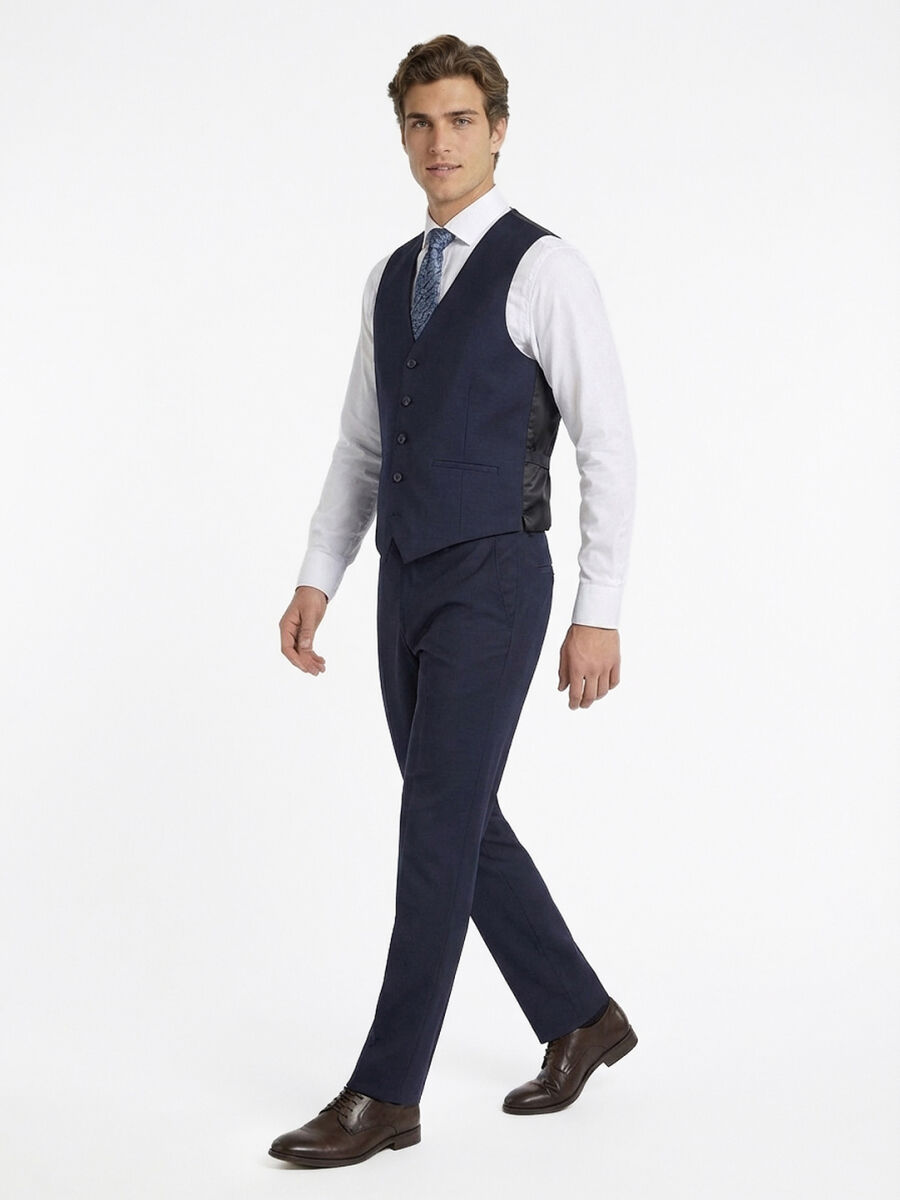 Saks Slim Fit Butterfly Collar Classical Waistcoat - 2