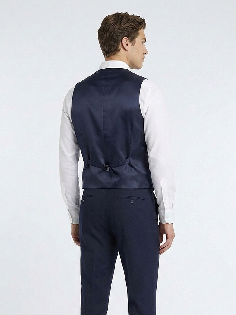 Saks Slim Fit Butterfly Collar Classical Waistcoat - 5