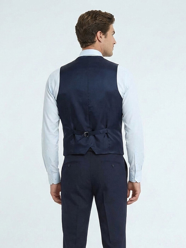 Saks Slim Fit Butterfly Collar Classical Waistcoat - 5