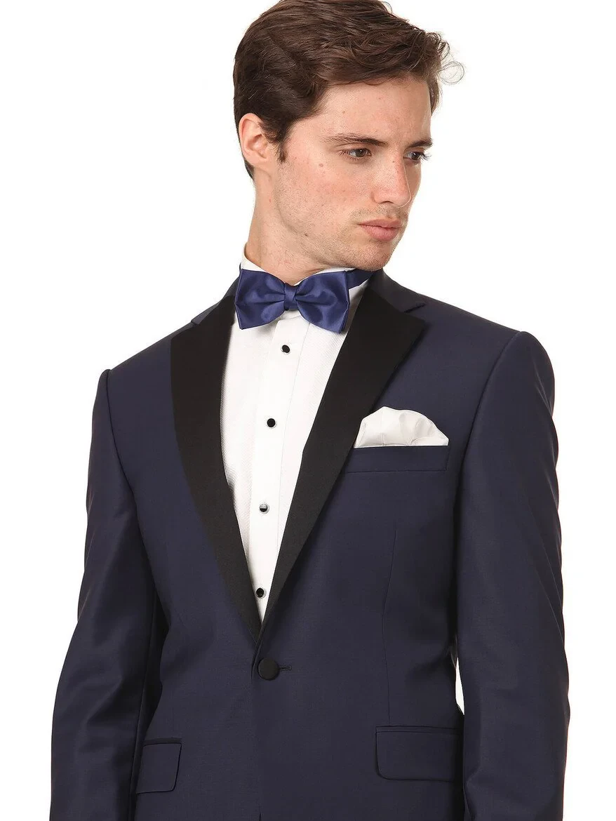 Saks Slim Fit Butterfly Collar Weaving Tuxedo - 2
