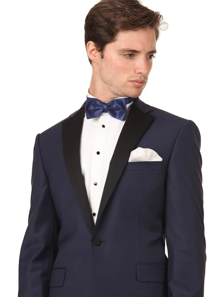 Saks Slim Fit Butterfly Collar Weaving Tuxedo - 2