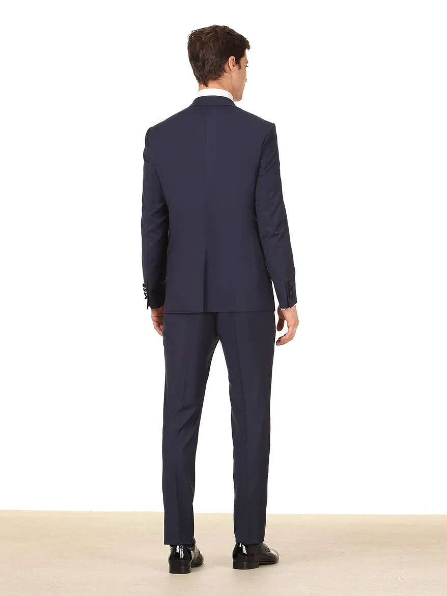Saks Slim Fit Butterfly Collar Weaving Tuxedo - 4