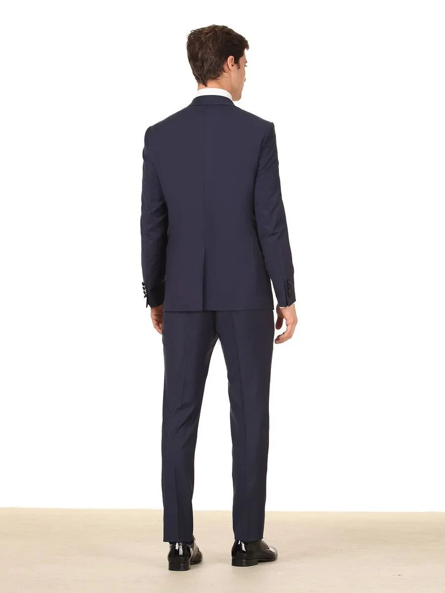 Saks Slim Fit Butterfly Collar Weaving Tuxedo - 4