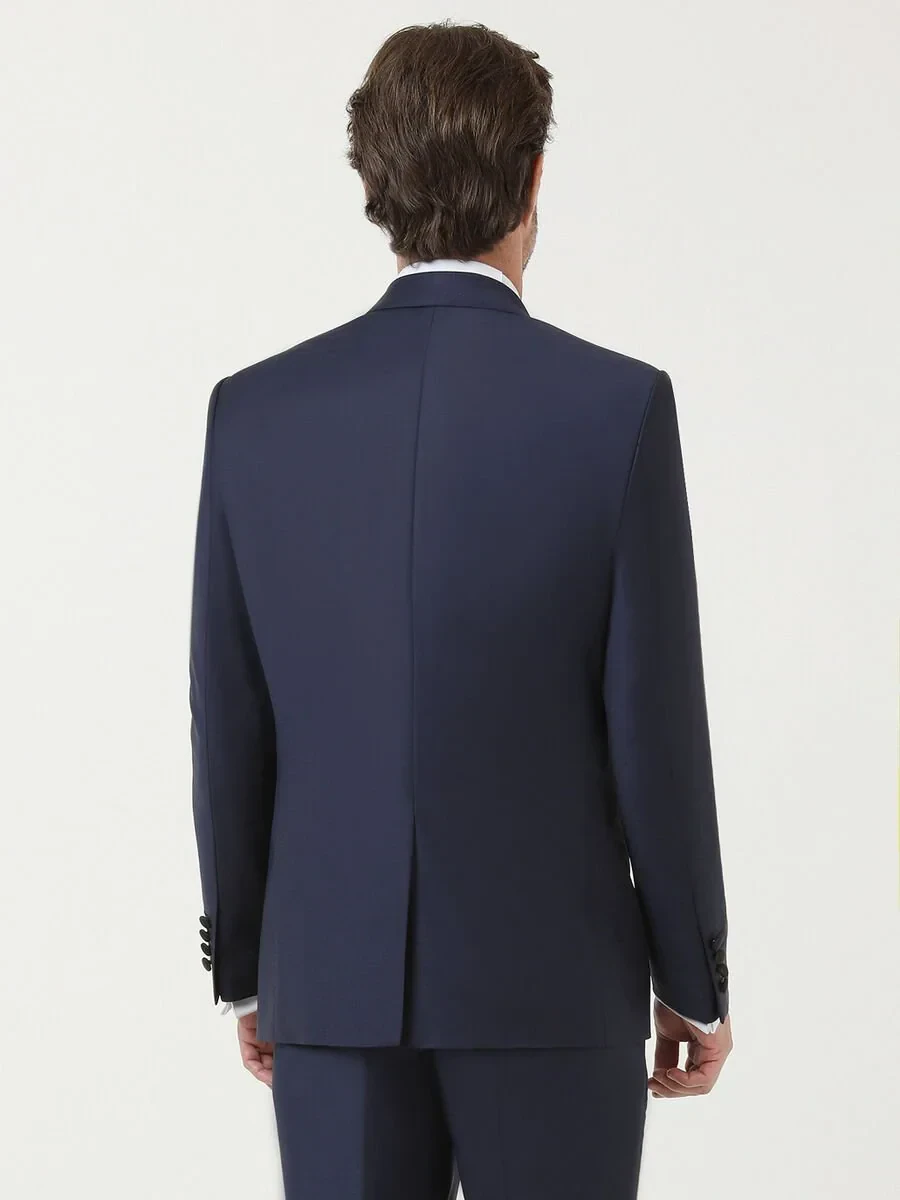 Saks Slim Fit Butterfly Collar Weaving Tuxedo - 4