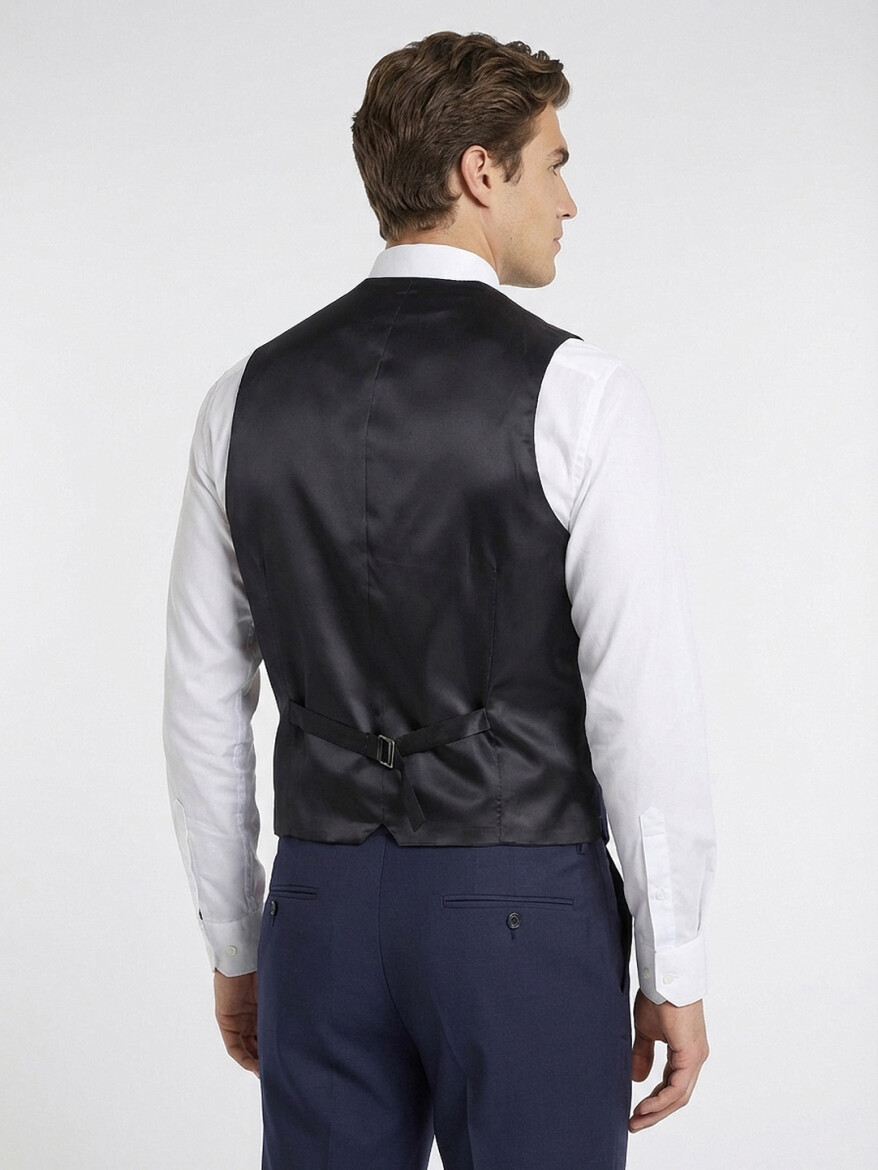 Saks Slim Fit Kelebek Yaka Klasik Yelek - 5