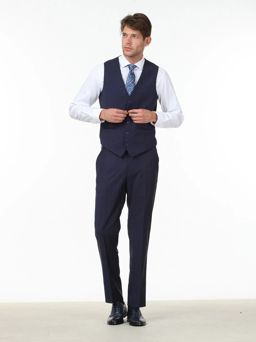 Saks Slim Fit Kelebek Yaka Klasik Yelek - 2
