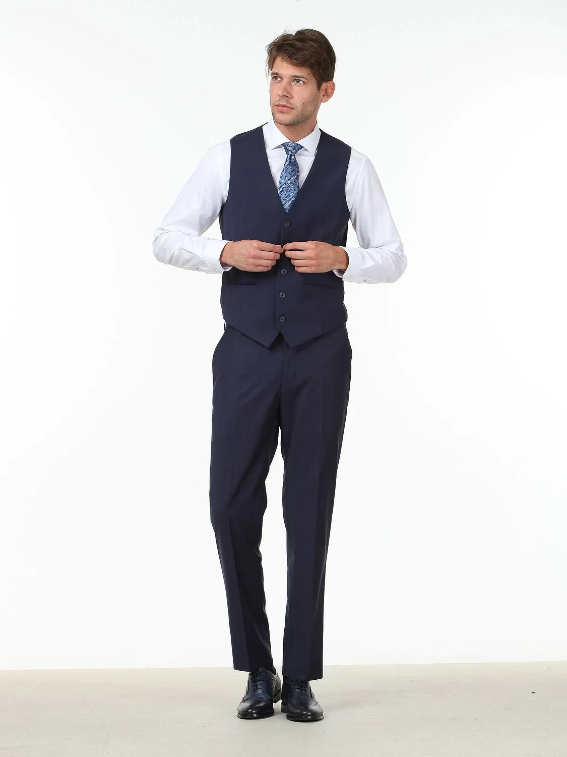Saks Slim Fit Kelebek Yaka Klasik Yelek - 2