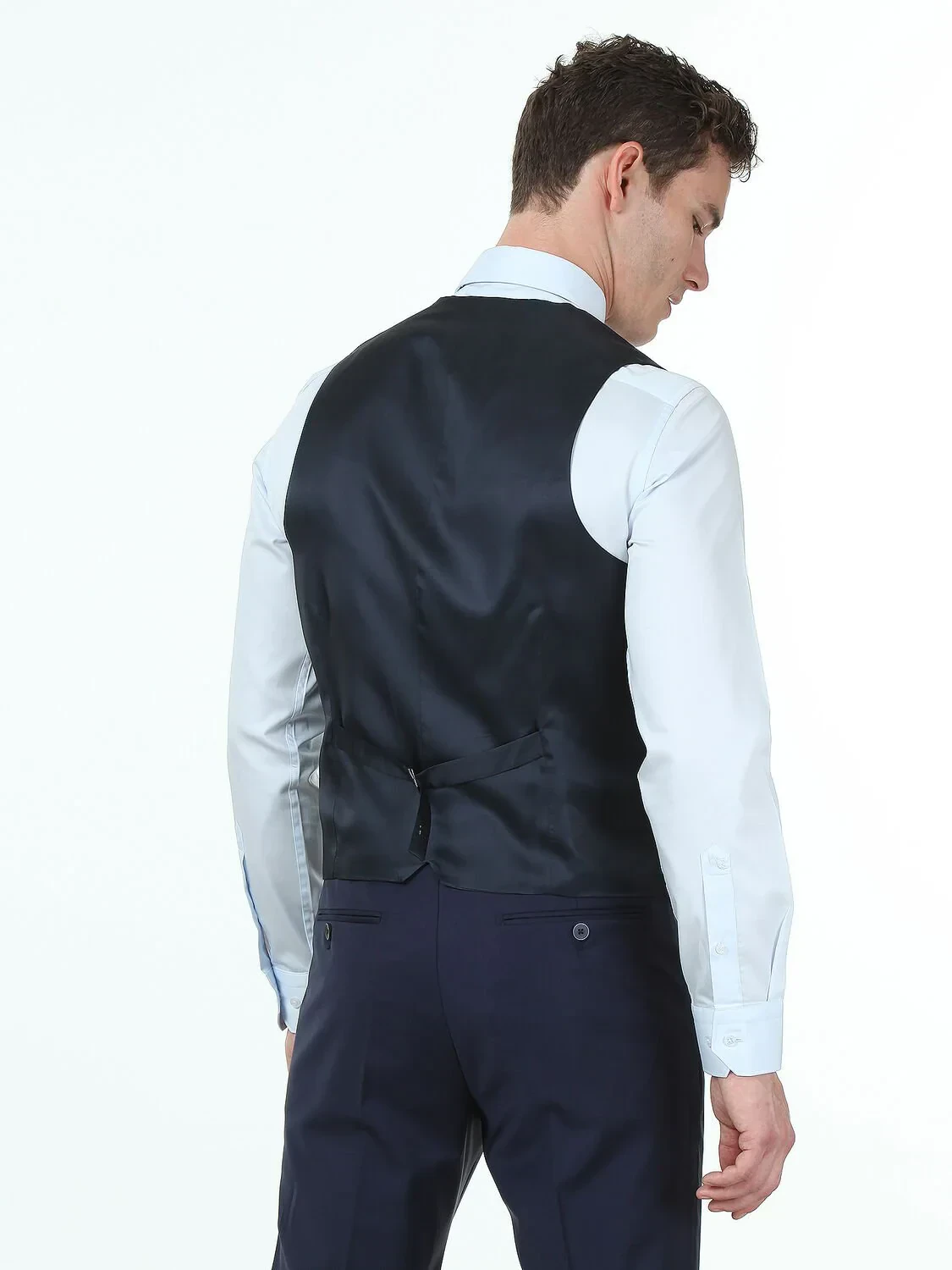 Saks Slim Fit Kelebek Yaka Klasik Yelek - 4