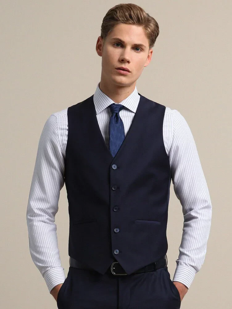 Saks Slim Fit Kelebek Yaka Klasik Yelek - 1