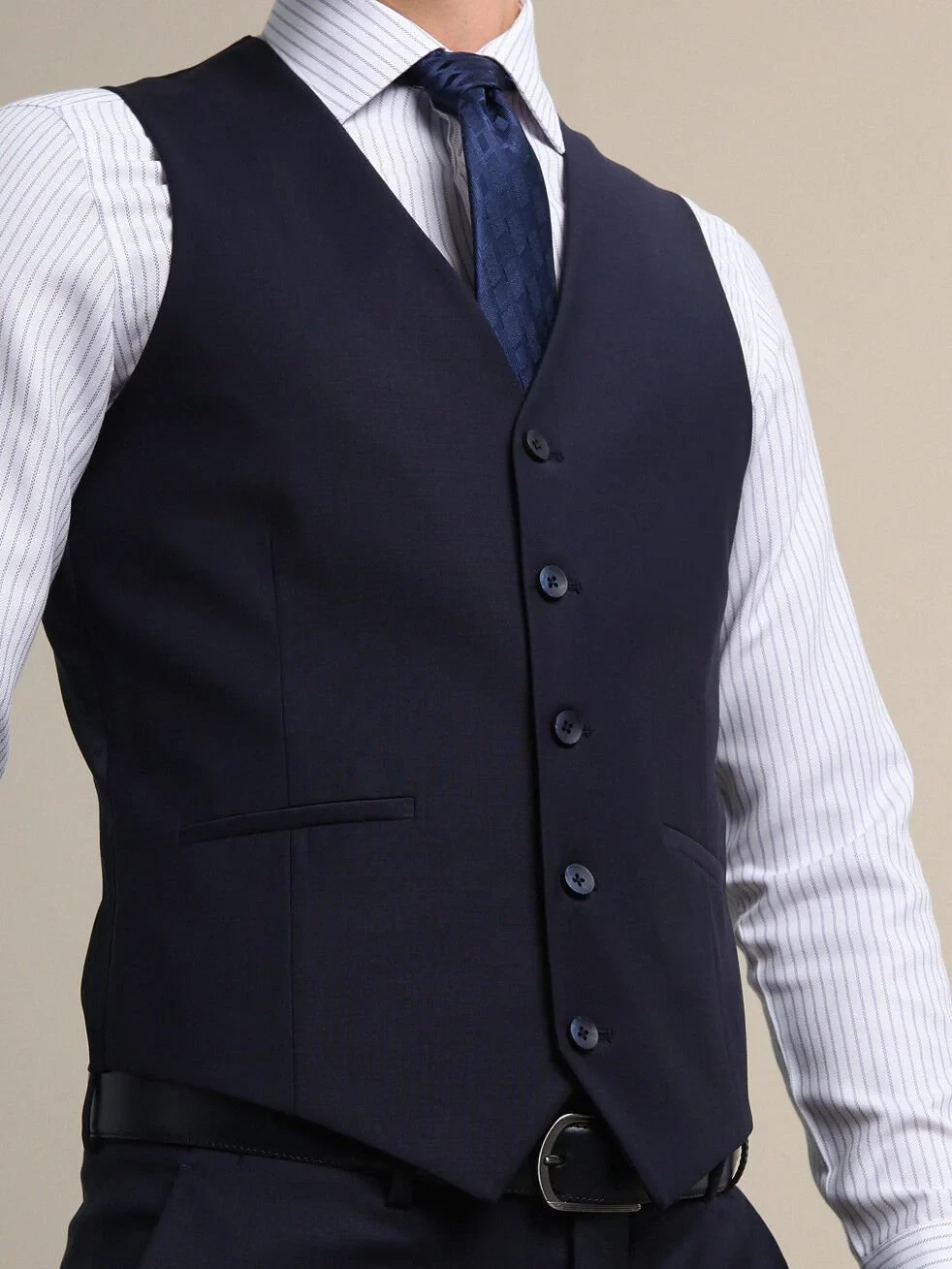 Saks Slim Fit Kelebek Yaka Klasik Yelek - 2
