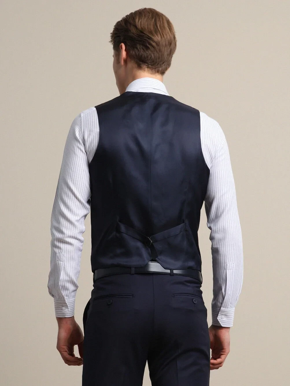 Saks Slim Fit Kelebek Yaka Klasik Yelek - 5