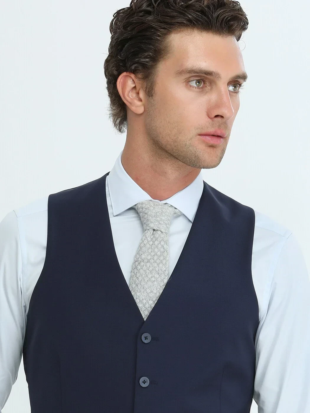 Saks Slim Fit Kelebek Yaka Klasik Yelek - 3