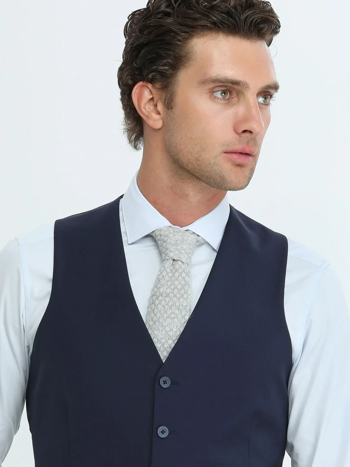 Saks Slim Fit Kelebek Yaka Klasik Yelek - 3