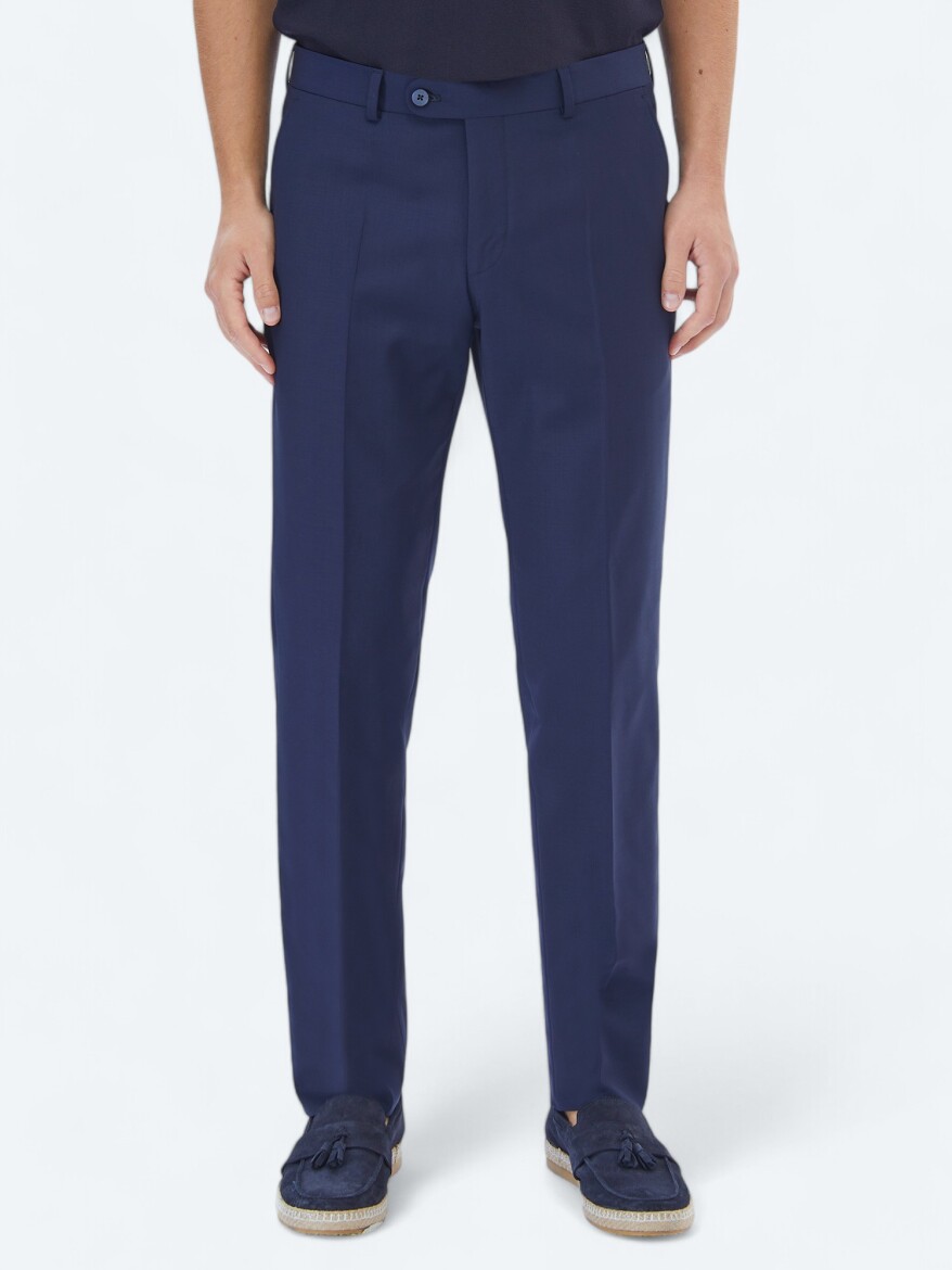 Saks Weaving Fitted Fit Classical Wool Blended Trousers - KİP
