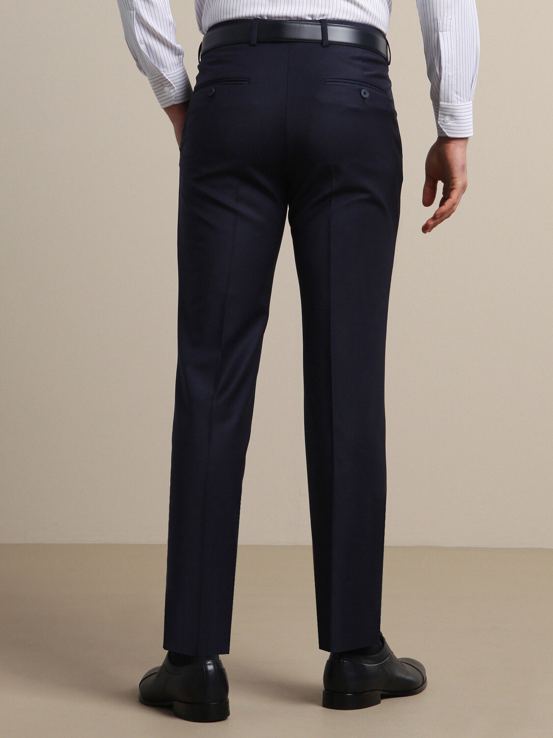 Saks Weaving Fitted Fit Classical Wool Blended Trousers - 5