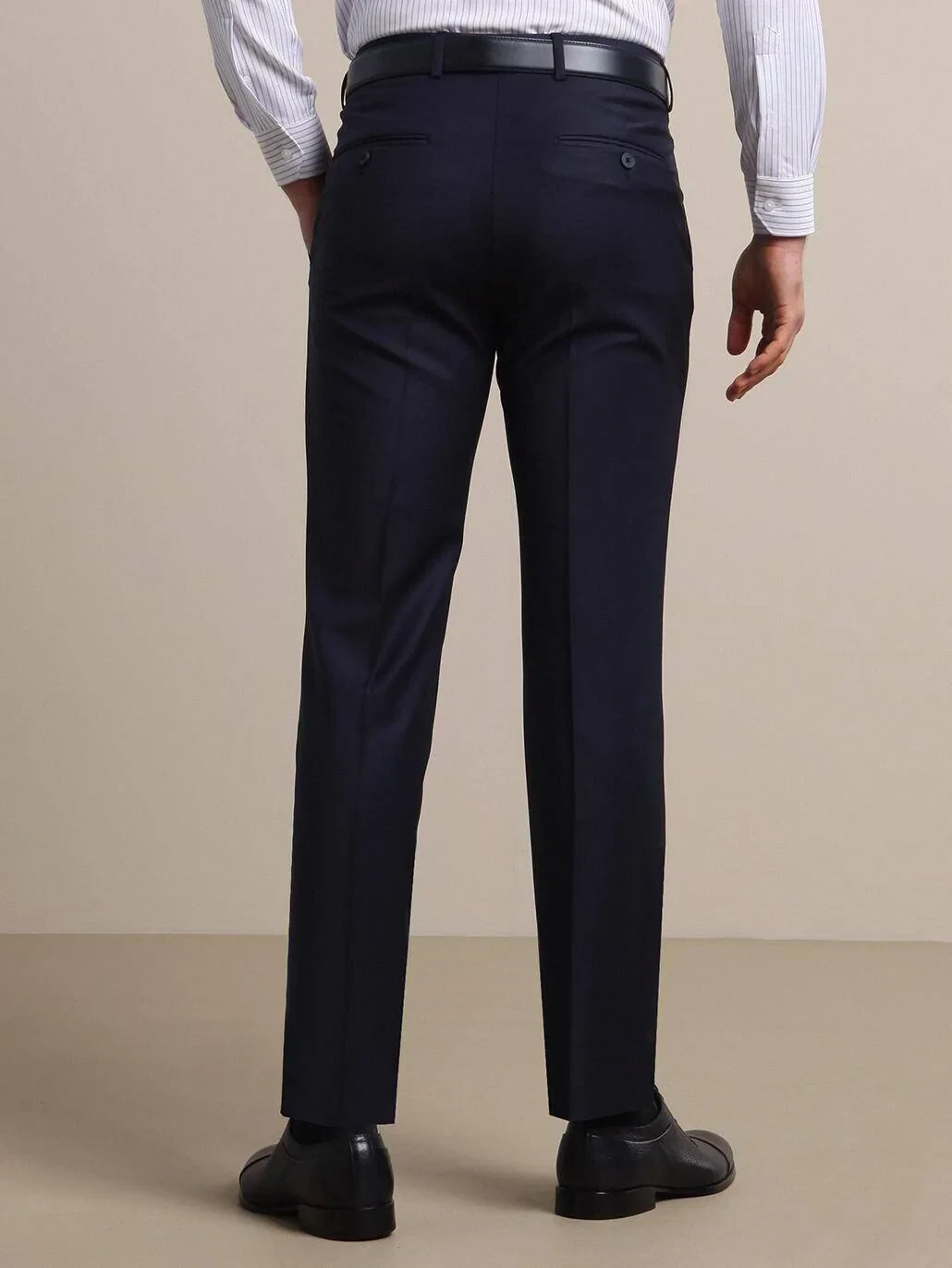 Saks Weaving Fitted Fit Classical Wool Blended Trousers - 4