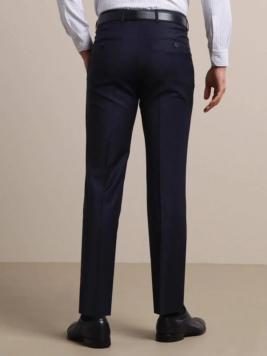 Saks Weaving Fitted Fit Classical Wool Blended Trousers - 4